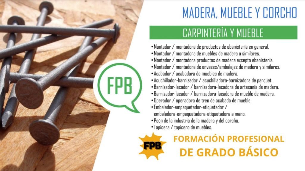 GRADO BASICO EN CARPINTERIA Y MUEBLES